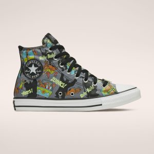 Converse Scooby-Doo x Chuck Taylor All Star High ‘Chased By Ghosts’ Almost Black/White/Multi (169073C)