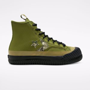 Converse BOSEY MC HI DARK MOSS/ZWART/GUM HONEY Dark Moss/black/gum Honey (168562C)
