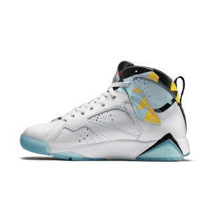 Air Jordan 7 Retro ‘N7’ White/Ice Cube Blue-Dark Turquoise-Black (744804-144)