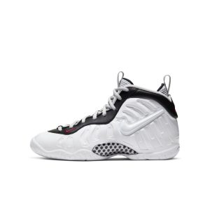 Nike Little Posite Pro ‘Chrome White’ White/White/Black/Team Red (644792-103)