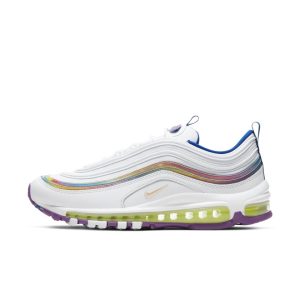 Nike Air Max 97 SE ‘White Iridescent Stripes’ White/Purple Nebula/Hyper Blue/Washed Coral (CW2456-100)