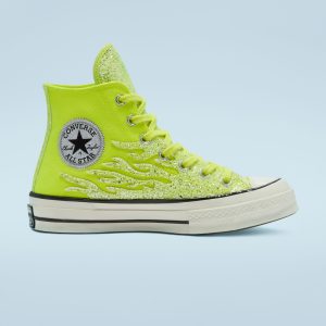 Converse Glitter Shine Chuck 70 High Top voor dames Lemon Venom/egret/black (569388C)