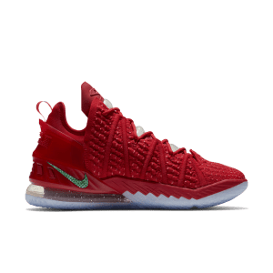 Nike LeBron 18 ‘X-Mas In LA’ University Red/Hyper Punch/Metallic Gold/Lucky Green (DB8148-601)
