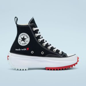 Converse Valentine’s Day Run Star Hike High Top Black/white/university Red (171120C)