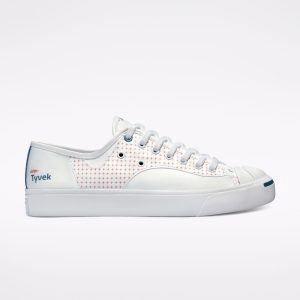 Converse Jack Purcell Rally met Tyvek® Low Top White/fiery Red/princess Blue (170063C)