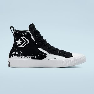 Converse Script Print UNT1TL3D High Top Black/black/white (171230C)