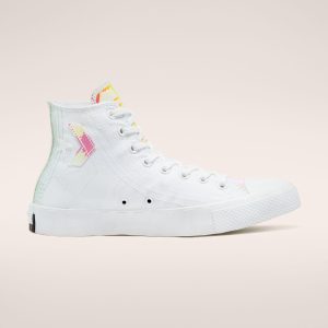 Converse Hi-Vis Iridescent UNT1TL3D High Top Wit/wit/iriserend (170605C)
