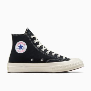 Converse x Comme des Garçons PLAY Chuck 70 Black/White/High Risk Red (A08791C)