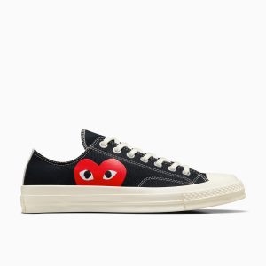 Converse x Comme des Garçons PLAY Chuck 70 Black/White/High Risk Red (A08796C)