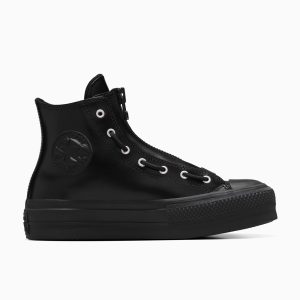 Converse Chuck Taylor All Star Lift Platform Leather Black/Total Eclipse/Black (A12476C)