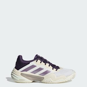 Adidas Barricade 13 Tennisschoenen Core White / Powder Plum / Aurora Plum (JR7814)