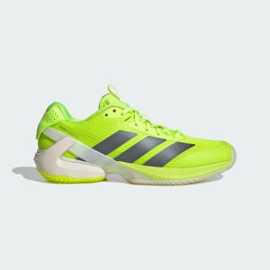 Adidas Adizero Ubersonic 5 Clay Tennisschoenen Lucid Lemon / Iron Metallic / Cloud White (IH8107)