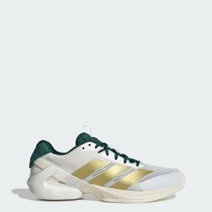 Adidas Adizero Ubersonic 5 Tennisschoenen Core White / Gold Metallic / Collegiate Green (IH3087)