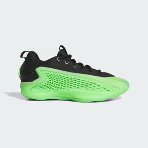 Adidas Anthony Edwards 1 Low Basketbalschoenen Kids Lucid Lime / Aurora Ink / Core Black (JI4073)