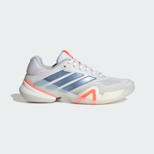 Adidas Barricade 14 Tennis Shoes Cloud White / Halo Blue / Beam Orange (JR1765)