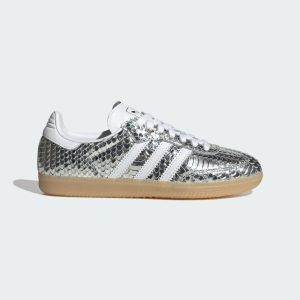 Adidas SAMBA SCHOENEN Silver Metallic / Cloud White / Gum (IH9016)