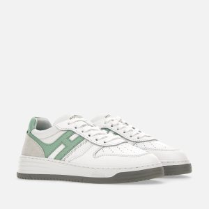 Sneakers Hogan H630 Green White Grey (HXW6300EU50ODZ0XPX)