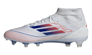 Adidas F50 Pro Mid-Cut FG “Cloud White Lucid Blue Solar Red” (ID9187)