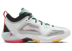Jordan 37 Low PF Guo Ailun White Island Green Black Metallic Silver (FB8486-130)