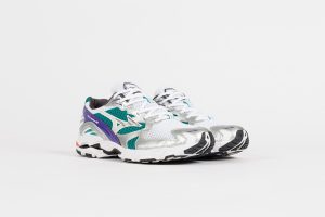 Mizuno Wave Rider 10 White Silver Teal Purple (D1GA210407)