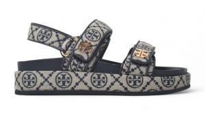 Tory Burch T Monogram Kira Sandals Navy (155154-430)