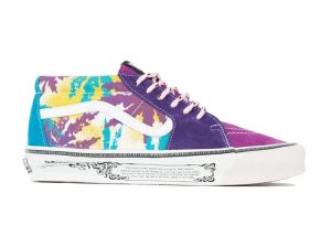 Vans Vault UA OG Sk8-Mid LX Aries Weed Leaf Purple Yellow (VN0A4BVC9X21)