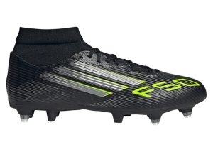 adidas F50 League Mid SG Core Black Iron Metallic Lucid Lemon (JI0889)