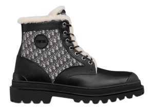 Dior Explorer Ankle Boot Black Beige Black Dior Oblique Jacquard (3BO257ZRP_H961)