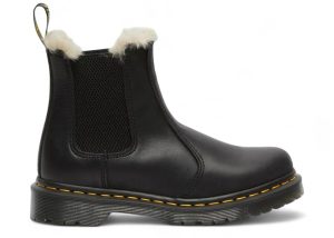 Dr. Martens 2976 Leonore Wyoming Faux Fur Lined Chelsea Boot Black (21045001)