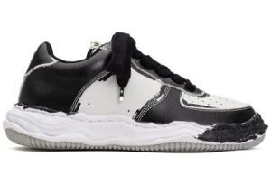 Maison Mihara Yasuhiro Wayne OG Sole Printed Leather Low Black White (A11FW725)