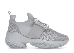 Roger Vivier Viv’ Run Fabric Grey Crystal Buckle (RVW50624180T5V1U52)