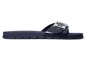 Tory Burch Buckle Slide New Navy Silver (157872-400)