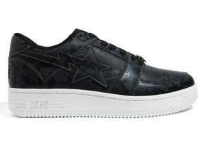 A Bathing Ape Bape Sta Low Snakeskin Black (2020) (1G30191013-BLK)