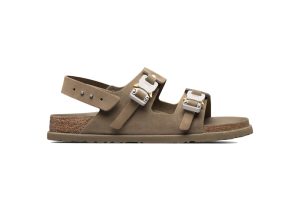 Dior by Birkenstock Sandale Milano Khaki Nubuck Calfskin (3SA117ZSG_H620)