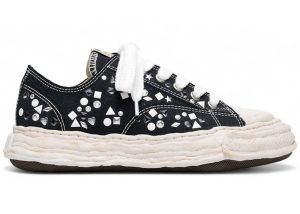 Maison Mihara Yasuhiro Peterson 23 OG Sole Embellished Canvas Low Black White (A16FW724-BLACK)