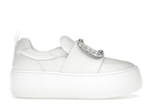 Roger Vivier Viv’ Up White Crystal Buckle (RVW73938910LE9B001)