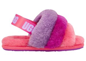 UGG Fluff Yeah Slide Purple Rainbow (1120073T-PPRB)