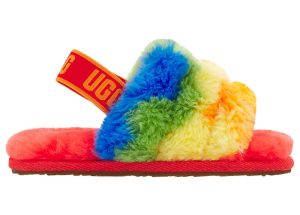 UGG Fluff Yeah Slide Rainbow Stripes (1119841T-RSTR)