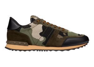 Valentino Garavani Rockrunner Mesh Fabric Camouflage Military Green Beige (1Y2S0723QRK_31R)