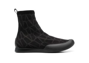 Valentino Toile Iconographe Sock Boot Black (YS0H35JFX)
