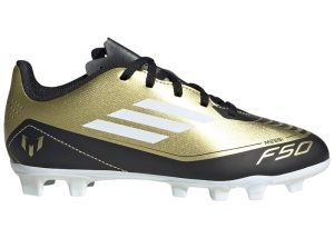 adidas F50 Club Flexible Ground Messi Gold Metallic Cloud White Core Black (IG9319)