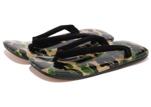 A Bathing Ape Japanese Sandal Green ABC Camo (1J30-191-009)