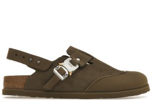 Dior by Birkenstock Mule Tokio Khaki Nubuck Calfskin (3SA116ZSD_H620)