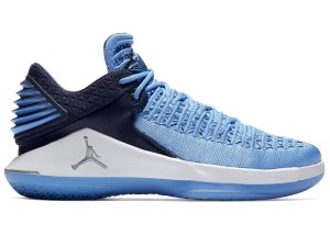 Jordan XXXII Low University Blue Black White Metallic Silver (AA1257-401)