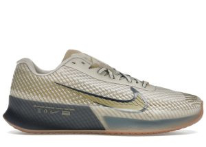 Nike Court Vapor 11 HC Premium Sanddrift Thunder Blue Gum Medium Brown Metallic Gold (FN4735-101)