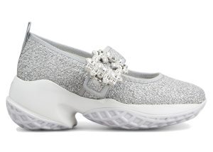 Roger Vivier Viv’ Run Babies Silver Crystal Buckle (RVW506380205PHB200)