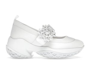 Roger Vivier Viv’ Run Babies White Crystal Buckle (RVW50637520T8BB001)