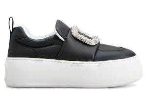 Roger Vivier Viv’ Up Black White Crystal Buckle (RVW73938910LE9B999)