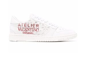 Valentino Garavani Leather Graphic Print White Red (ZW2S0CQ6MKGR81)