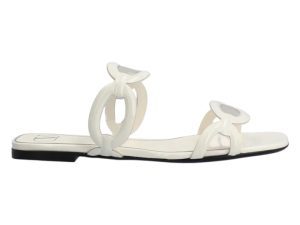 Valentino Square Toe Slip-On Slides Ivory (2W2S0GK2LMYV3Q)